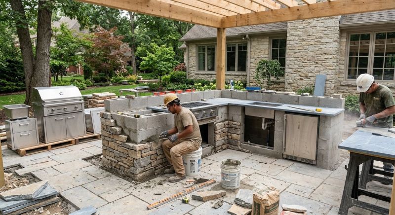 Outdoor Kitchen Construction in Conroe, TX